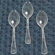 Spoons - Transparent Cristal Clear Plastic