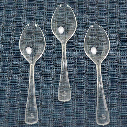 Spoons - Transparent Cristal Clear Plastic