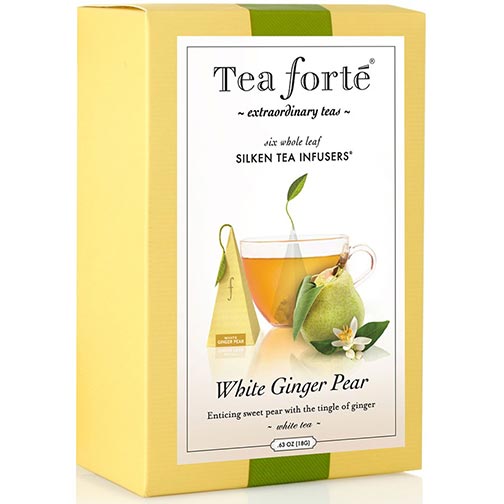 Tea Forte White Ginger Pear White Tea - Event Box, 40 Infusers